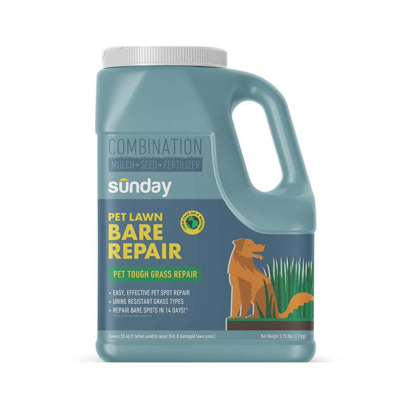 Sunday Bare Repair: Pet Lawn Grass Seed + Lawn Treatment, 3.75 lb, Sun & Shade