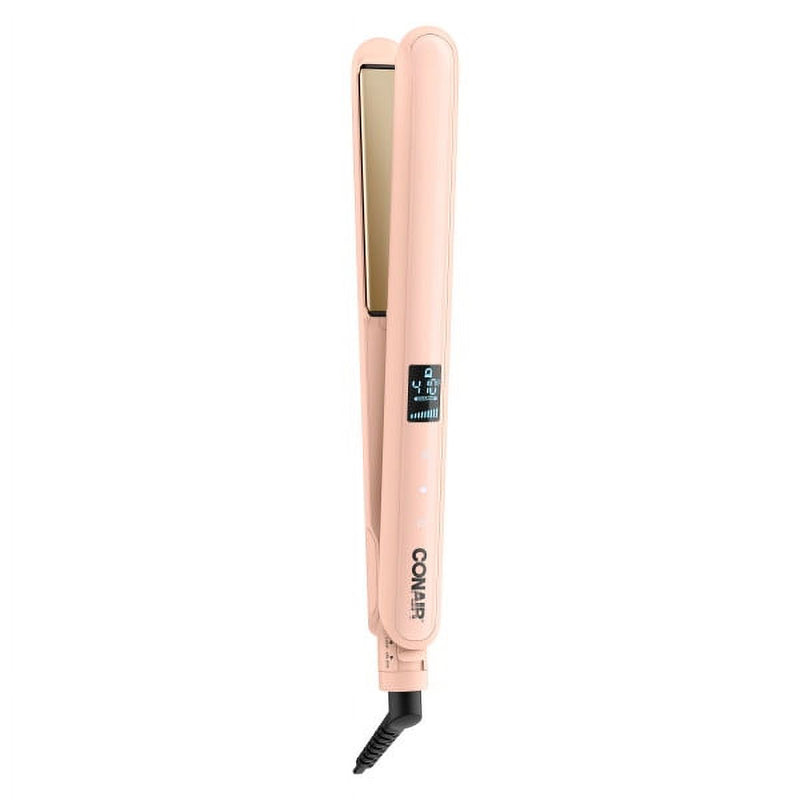 Tayshia by Conair Double Ceramic 1" Flat Iron Hair Straightener Peach CS224T