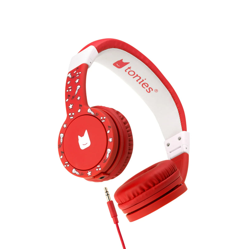 Tonies Headphones, Foldable On-Ear Headphones for Toniebox, Red