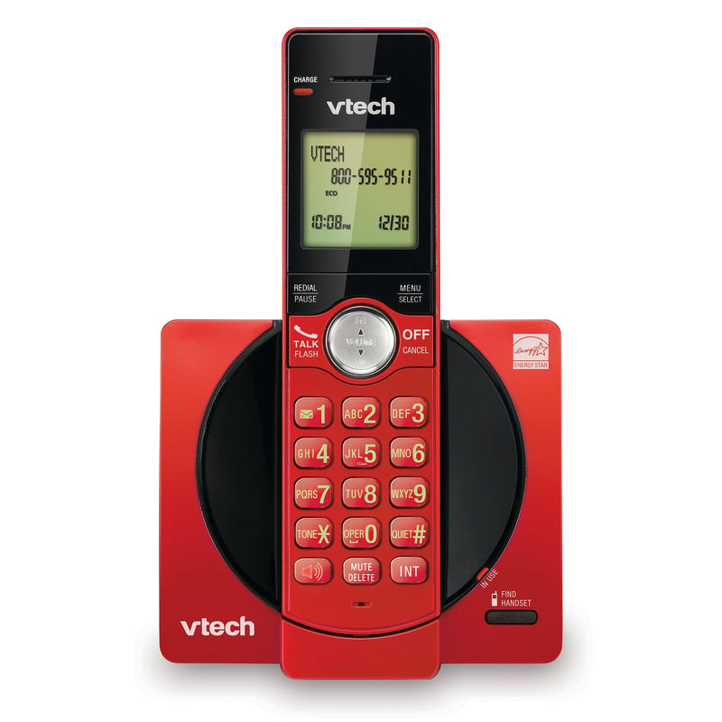 VTech 6.0 Cordless Phone with Caller ID and Handset Speakerphone, Red