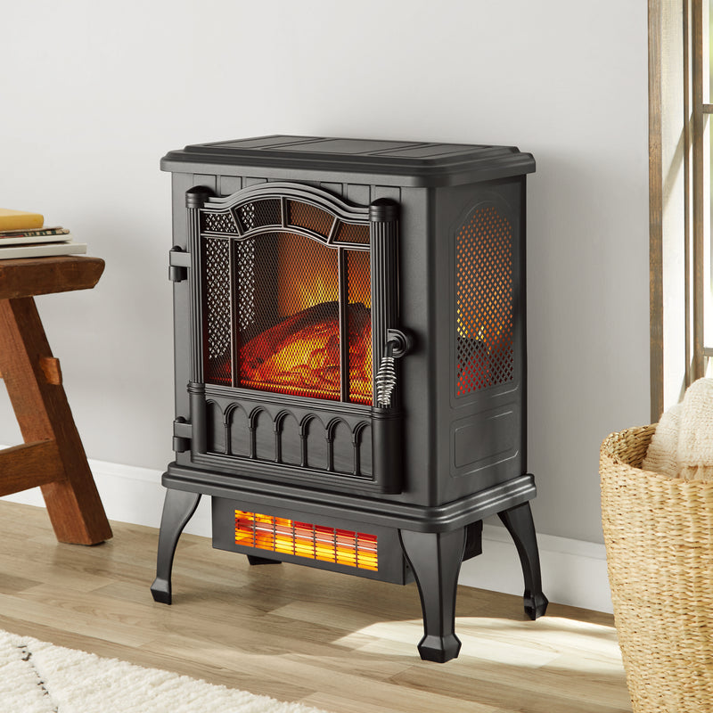 Mainstays 2-Setting 3D Electric Stove Heater, Black