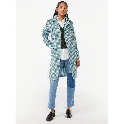 Free Assembly Women's Everyday Soft Trench Coat, Robins Egg