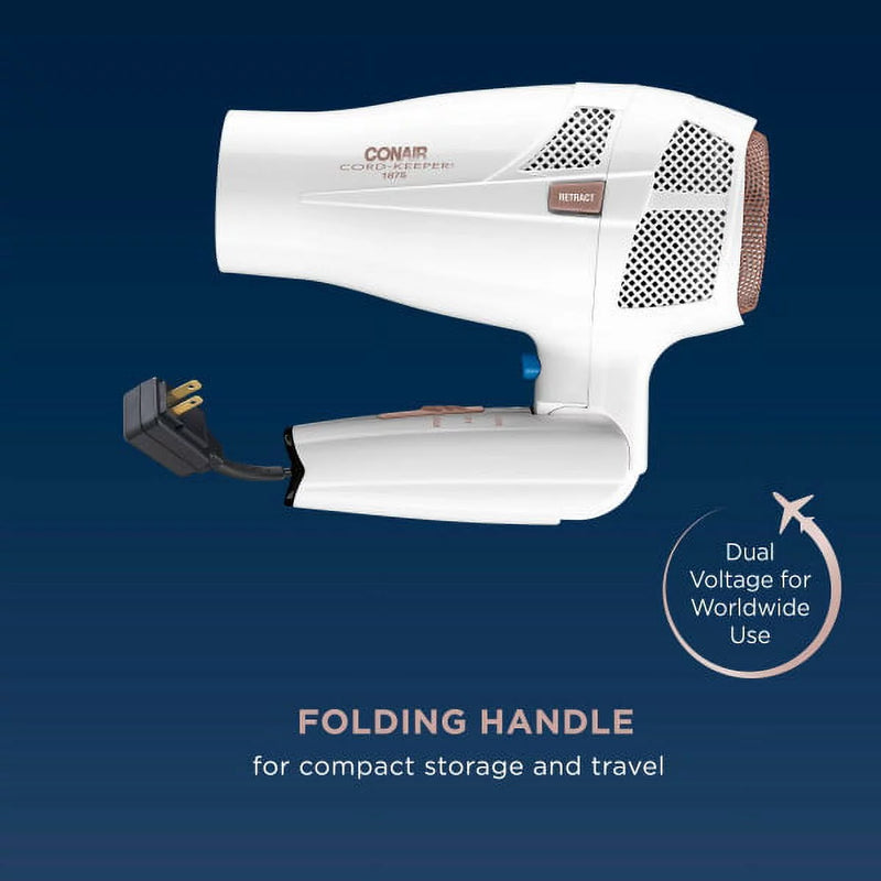 Conair Frizz-Reducing Double Ceramic Travel Hair Dryer