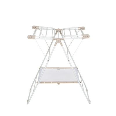 Mainstays Folding Steel and Mesh Freestanding Wing Clothes Drying Rack, White