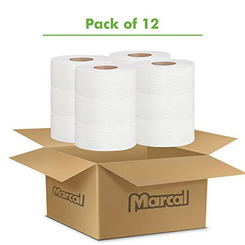 Bathroom Tissue, Septic Safe, 2-Ply, White, 3.3 X 1000 Ft, 12 Rolls/Carton