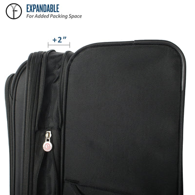 Arendale Soft Side 28” Expandable Checked Luggage, Black