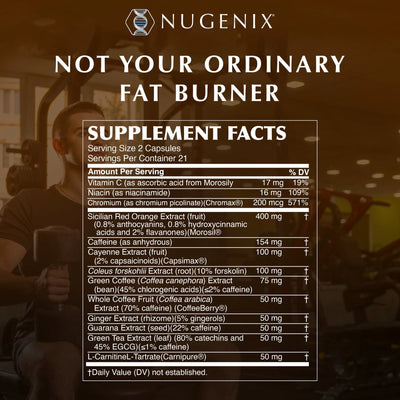 Nugenix Thermo Men's Fat Burner Supplement, 42 Count