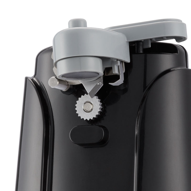 Mainstays black can opener with knife sharpener