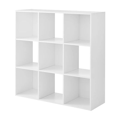 Mainstays 11" 9-Cube Storage Organizer, White