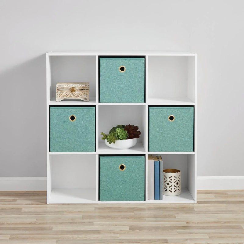 Mainstays 11" 9-Cube Storage Organizer, White