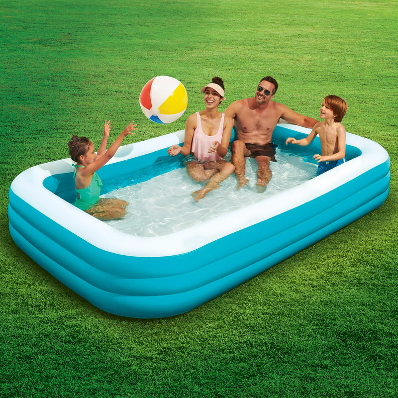 Bluescape Blue 10 ft Family Inflatable Swimming Pool, Round, Age 6 & up