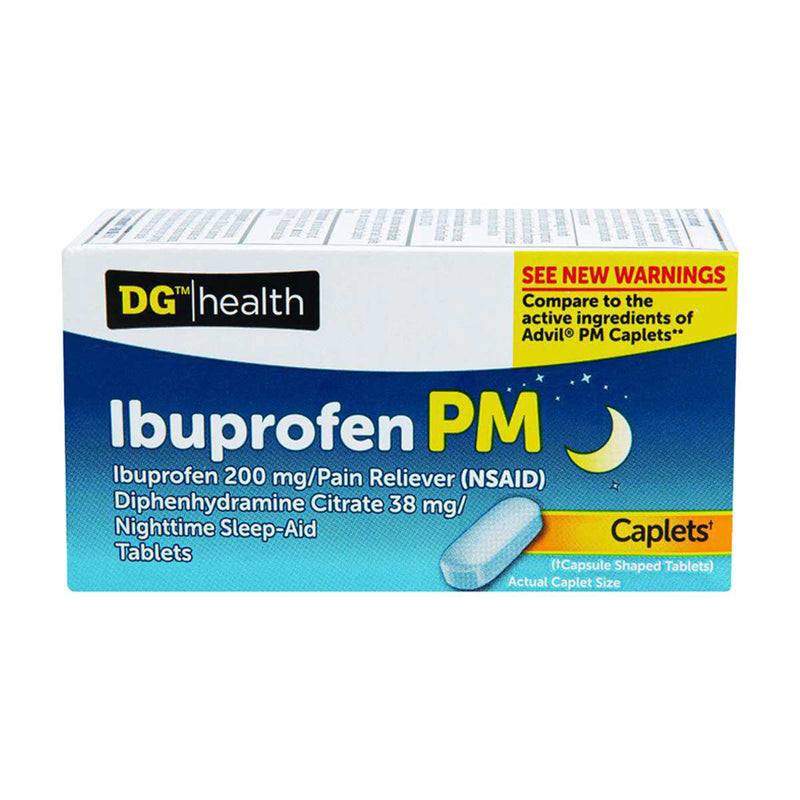 DG Health Ibuprofen PM Caplets, 80 Count