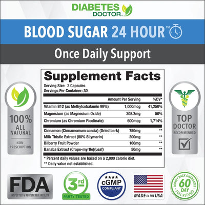 Dr. Stephanie's Blood Sugar 24 Hour Daily Support Supplement