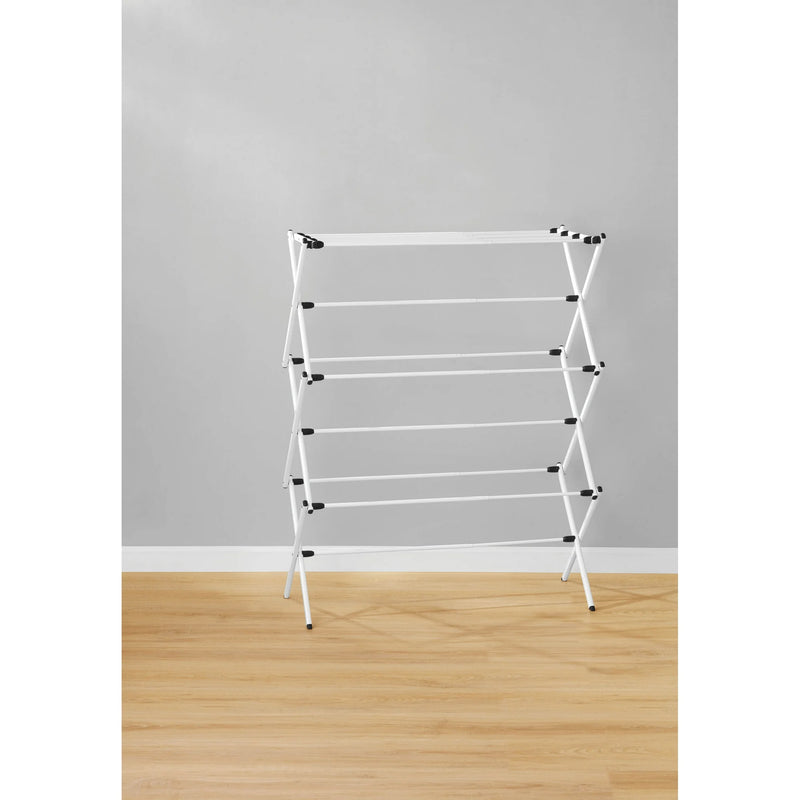 Mainstays Expandable Steel Laundry Drying Rack, White