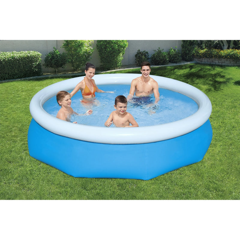 Bluescape Fast Set 10’ x 30” Round Inflatable Soft Sided Above Ground Pool Set