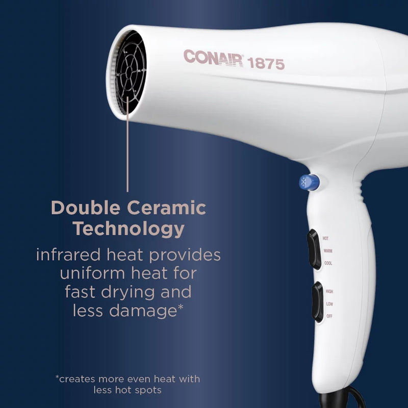 Conair Double Ceramic Technology Hair Dryer with Concentrator