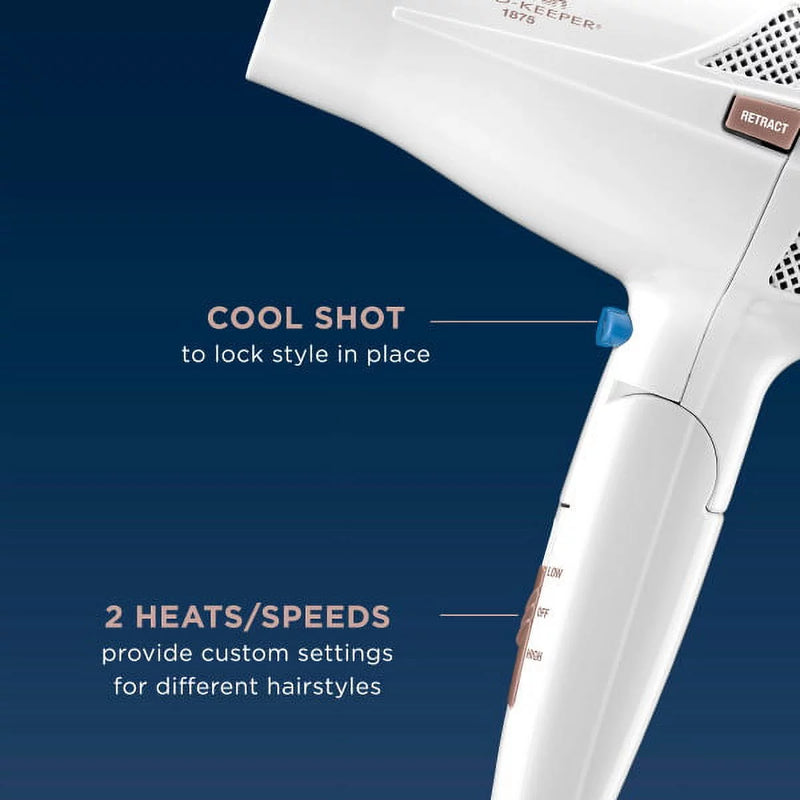 Conair Frizz-Reducing Double Ceramic Travel Hair Dryer