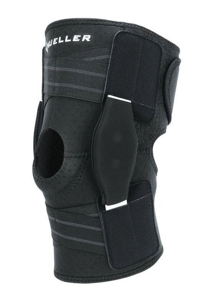 Mueller Adjustable Hinged Knee Brace, Black, One Size Fits Most