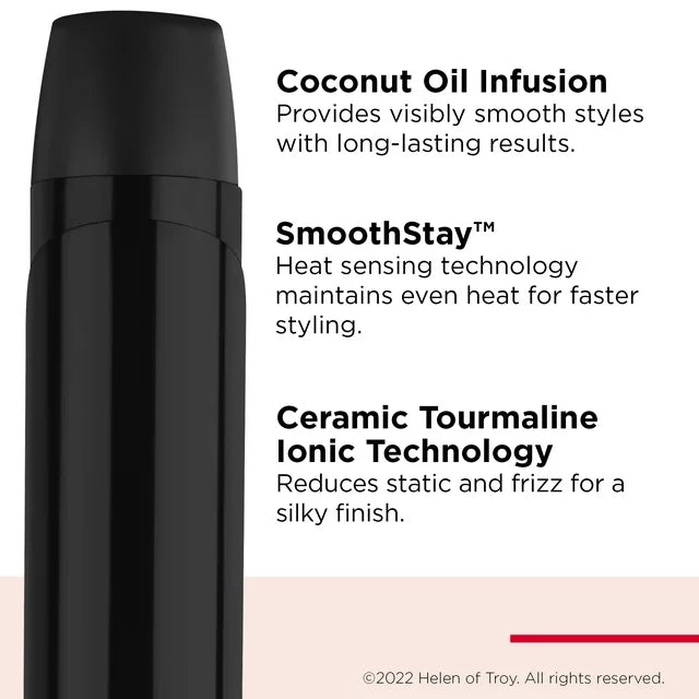 Revlon Smoothstay 1-1/2" Coconut Oil-Infused Curling Iron, Black