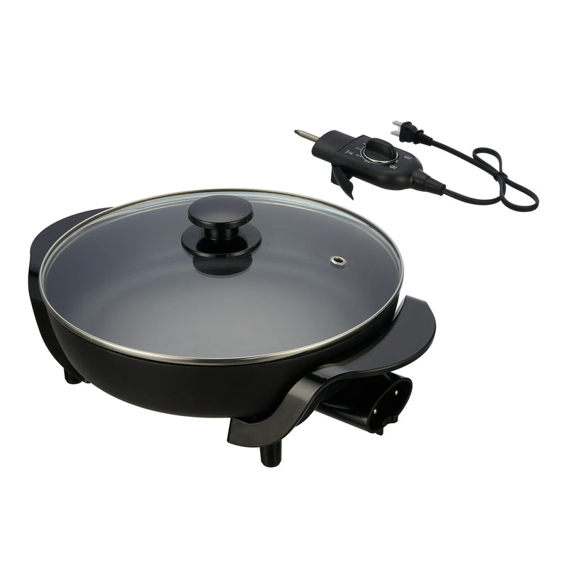 Mainstays 12" Round Nonstick Electric Skillet with Tempered Glass Cover