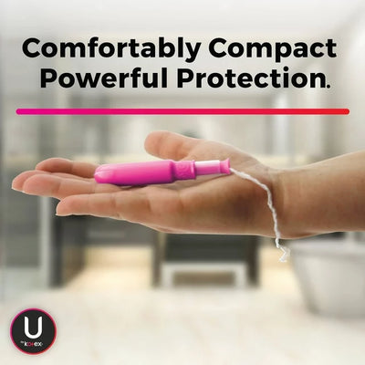 U by Kotex Click Compact Tampons, Regular, Unscented, 32 Count