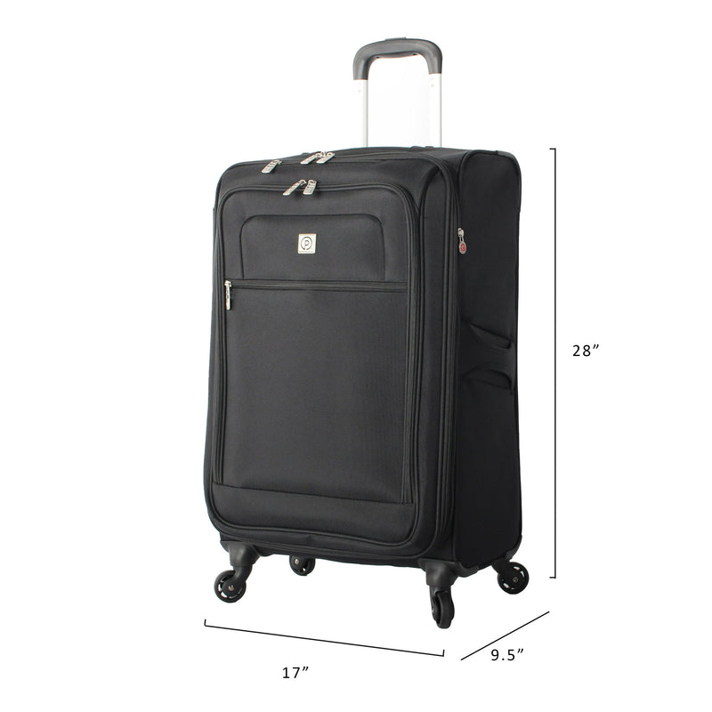 Arendale Soft Side 28” Expandable Checked Luggage, Black