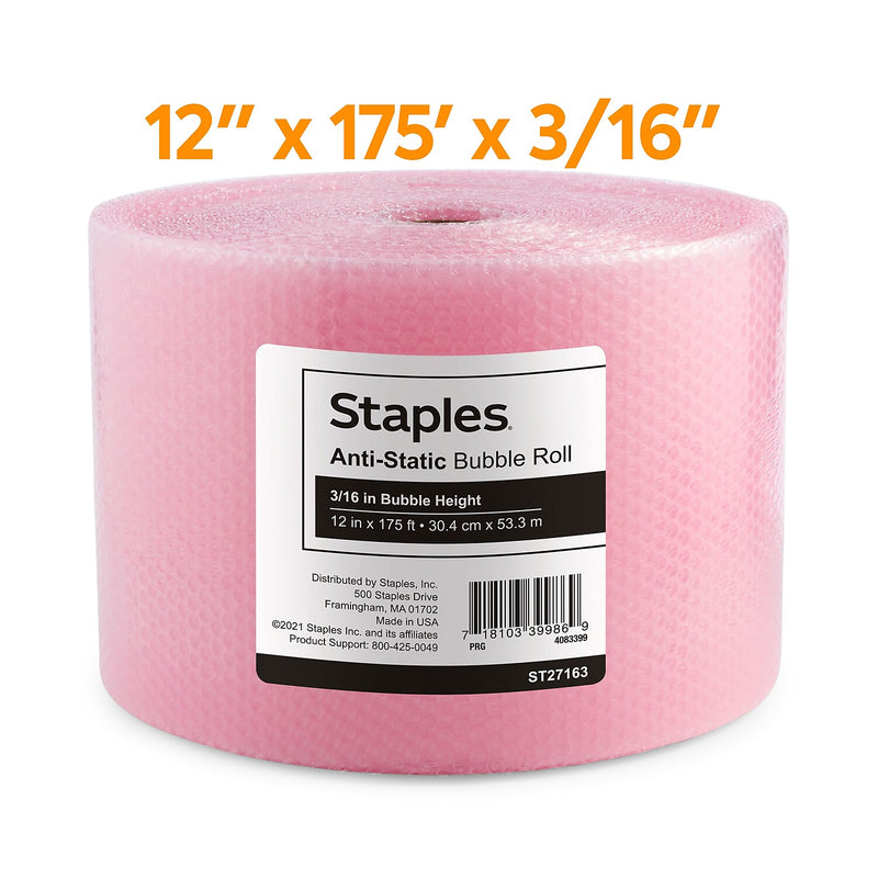 Staples Anti-Static Bubble Roll 12 x 175 4072825