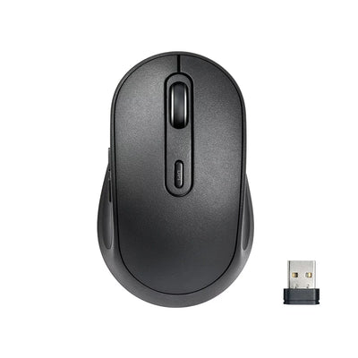 onn. Wireless 6-button Mouse with Adjustable DPI Button, USB Receiver, Black