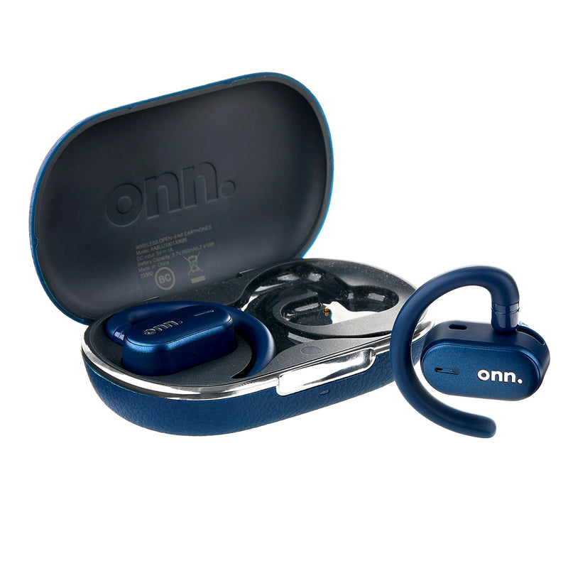 onn. Wireless Open-Ear Earphones, Blue