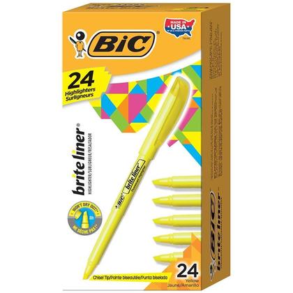 BIC Brite Liner Highlighters, 24/Pack