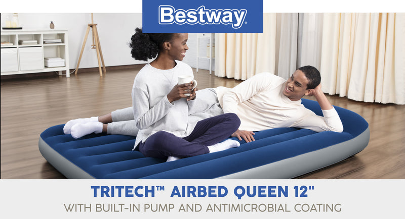 Bestway 12" Queen Air Mattress with Built-in Pump