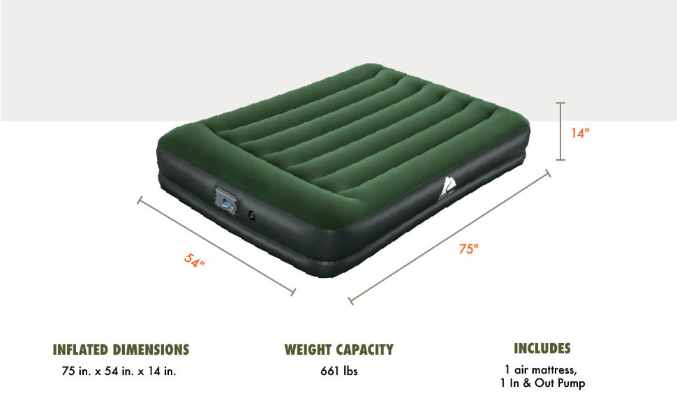 Ozark trail twin airbed with built in pump best sale