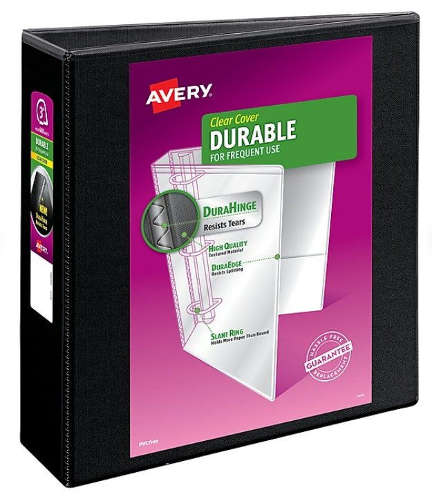 Avery Durable Standard 3" 3-Ring View Binder