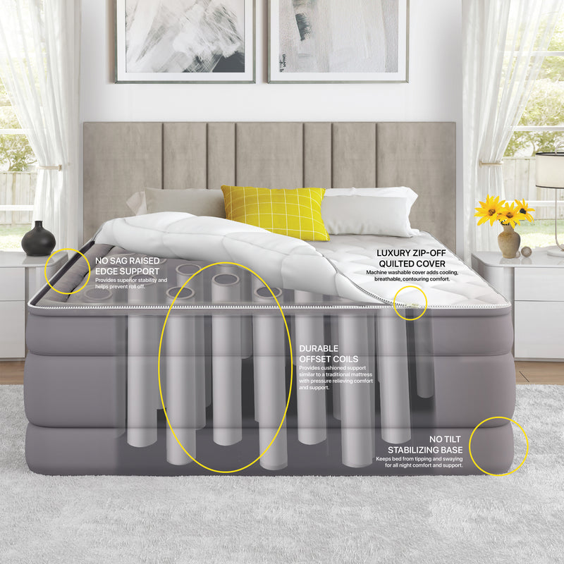 Beautyrest Cushion Aire 20" Queen Air Mattress with Built-in Pump