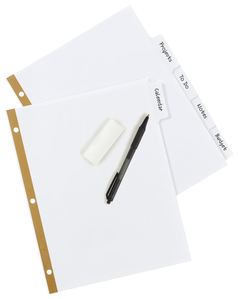 Avery Big Tab Write and Erase Dividers, 5/Pack