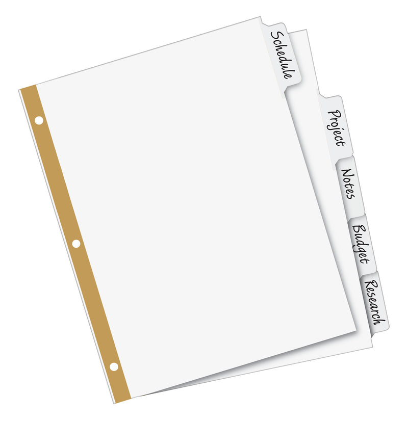 Avery Big Tab Write and Erase Dividers, 5/Pack