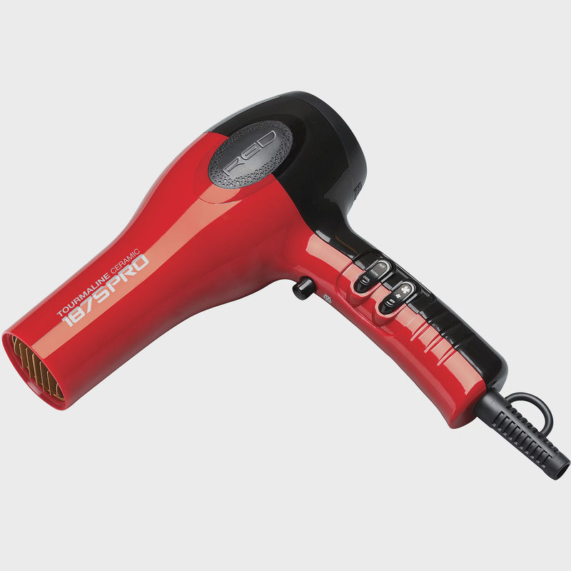 KISS Red Tourmaline Ceramic Hair Dryer with 4 Additional Styling Attachments