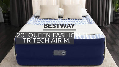 Bestway Fashion 20" Queen Air Mattress with Built-in Pump