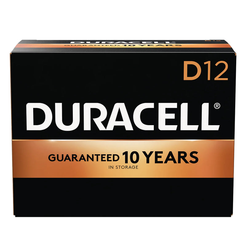 Duracell Coppertop D Batteries, 12/Pack